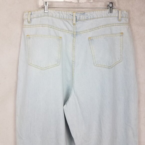 Nasty Gal Collection Size 18 Light denim wash Distressed Jeans Ripped NWT w flaw - Picture 6 of 16